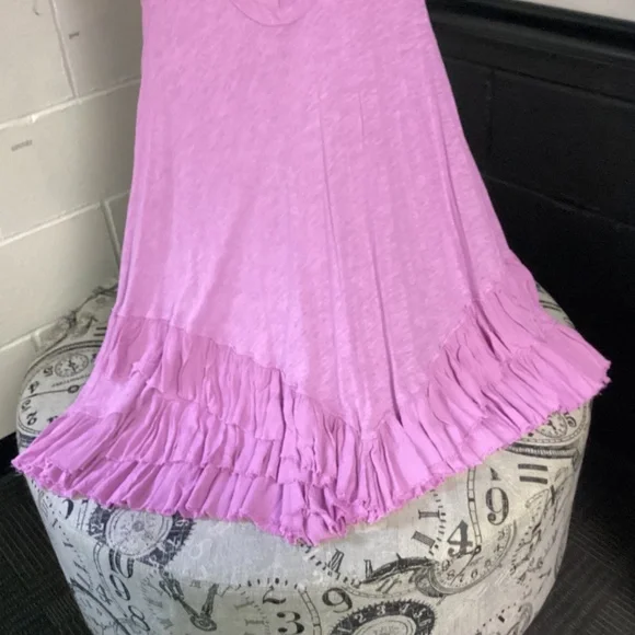 We The Free  PURPLISH PINK DRESS NEW LARGE RUFFLES TOO. - Picture 2 of 5